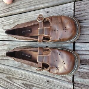 Airwalk 90s Brown Leather Mary Jane Shoes